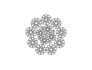 8×K19WS+PWRC(K)平行捻压实股钢丝绳